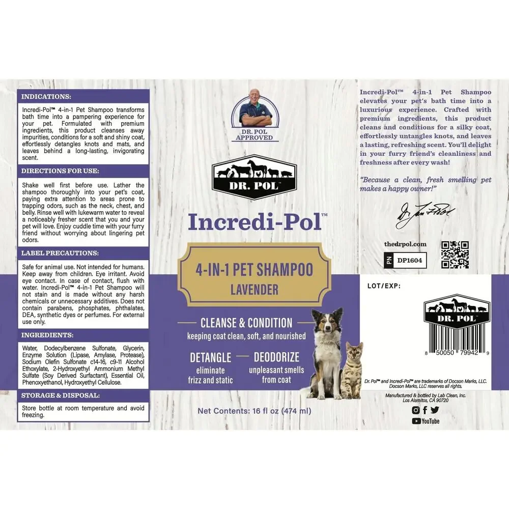 Dr. Pol Incredi-Pol 4-in-1 Pet Shampoo